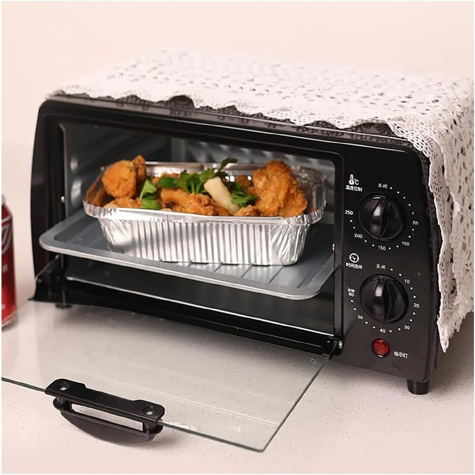 50Pcs Foil Tray Aluminium Foil Baking Trays Foil Take Out Pans, 22X16X5Cm Disposable Foil Food Containers for Roasting, Baking, Cooking (Silver) image number 2