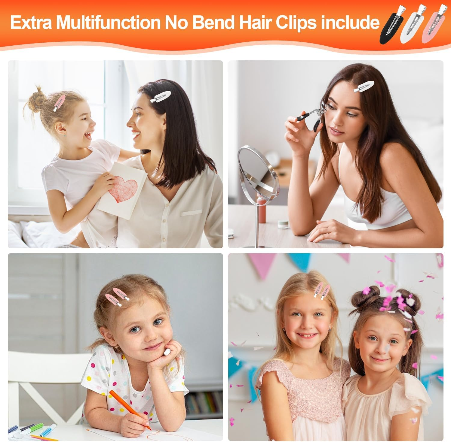 50Pcs Hair Rollers Set with Clips, H HOME-MART Blowout Look Self-Grip Hair Curlers Set Includes 24 Jumbo, Large, Medium Sizes Hair Roller, 24 Clips, 1 Comb and Storage Bag - Ideal for Volume and Curls