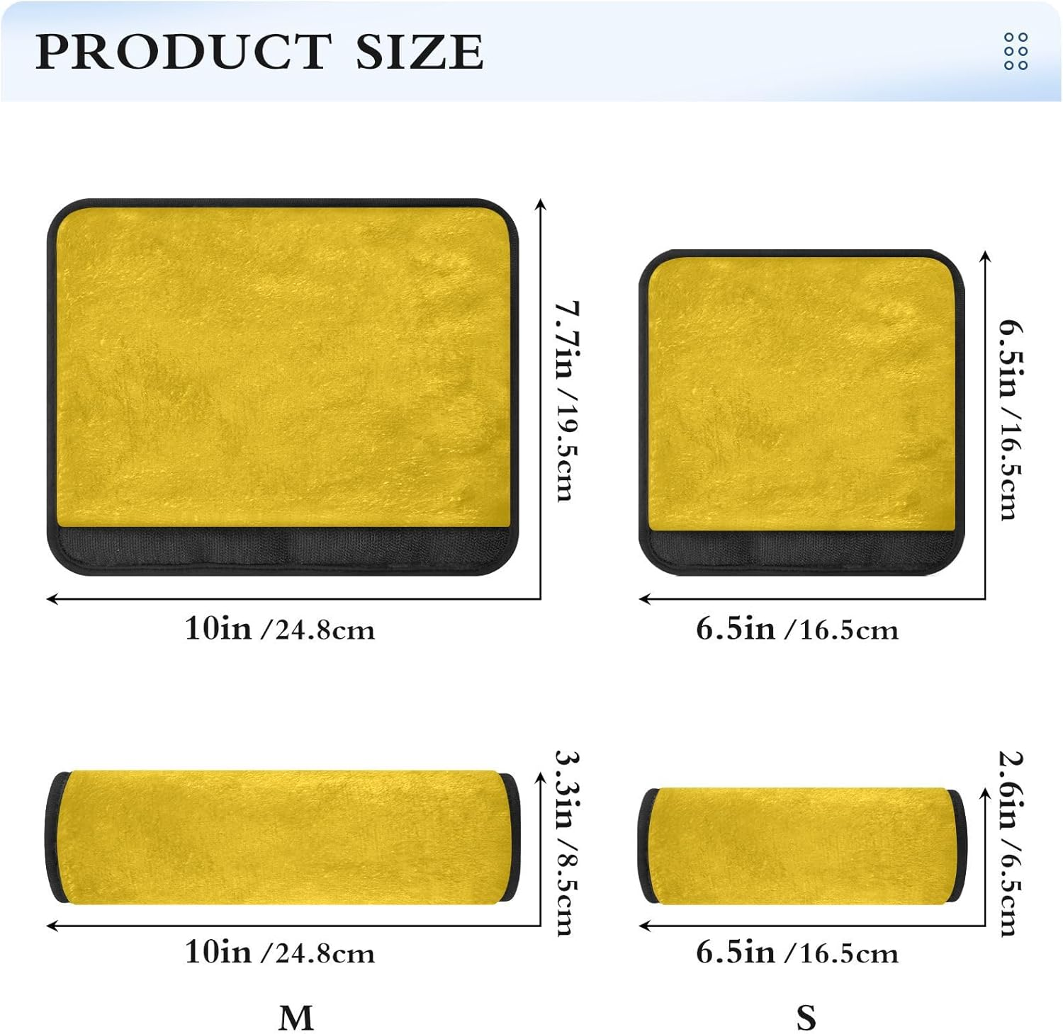 RPLIFE Chrome Yellow Car Seatbelt Cover Soft Padded Seatbelt Cover, Seat Belt Cushion Washable, Seat Belt Padding Women, E07Q23018 image number 3