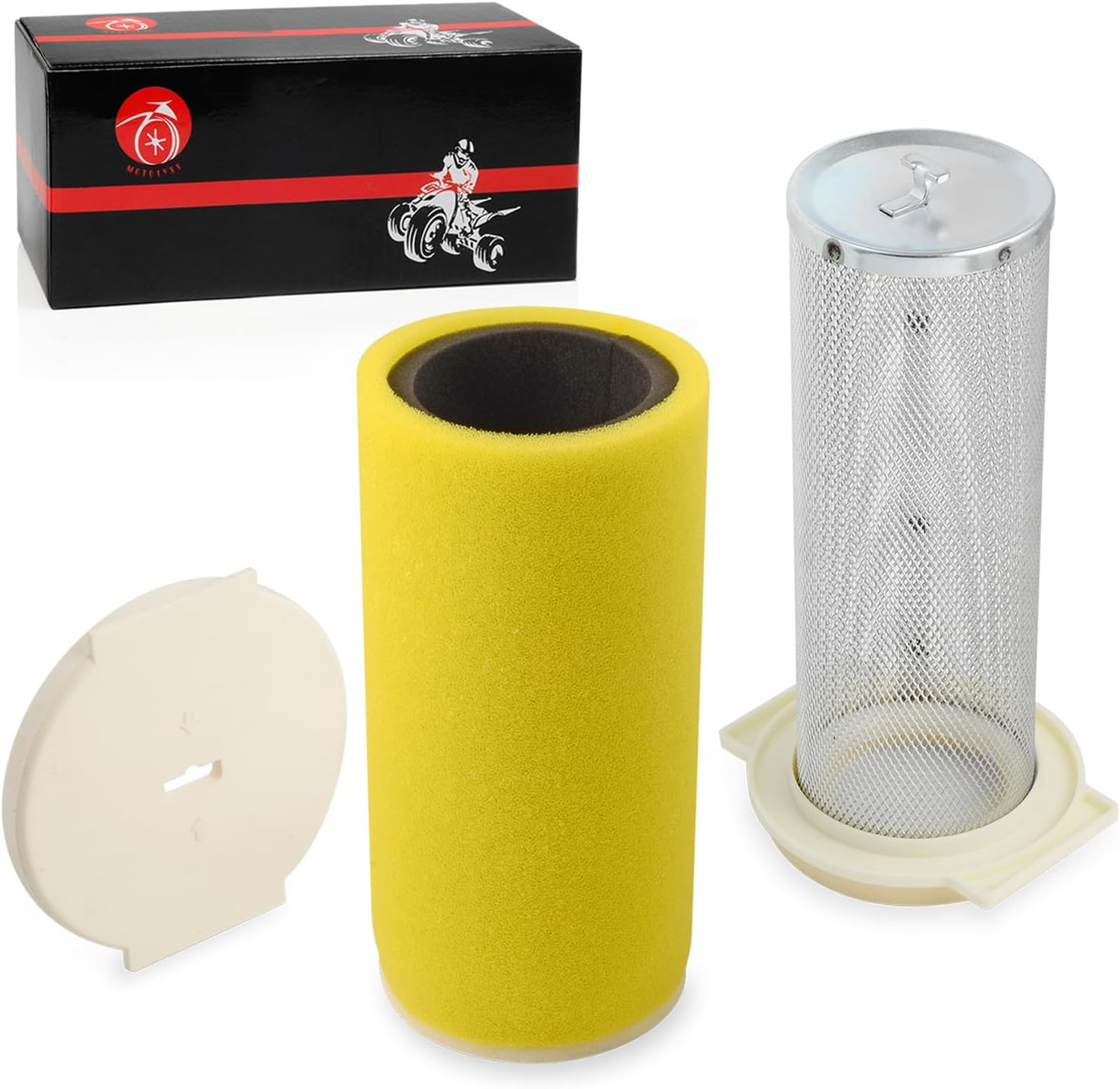 Air Filter & Guide & END CAP Kit 2000 2001 2002 for Yamaha KODIAK 400 YFM400 5GH-14458-01-00 5GH-14451-00-00