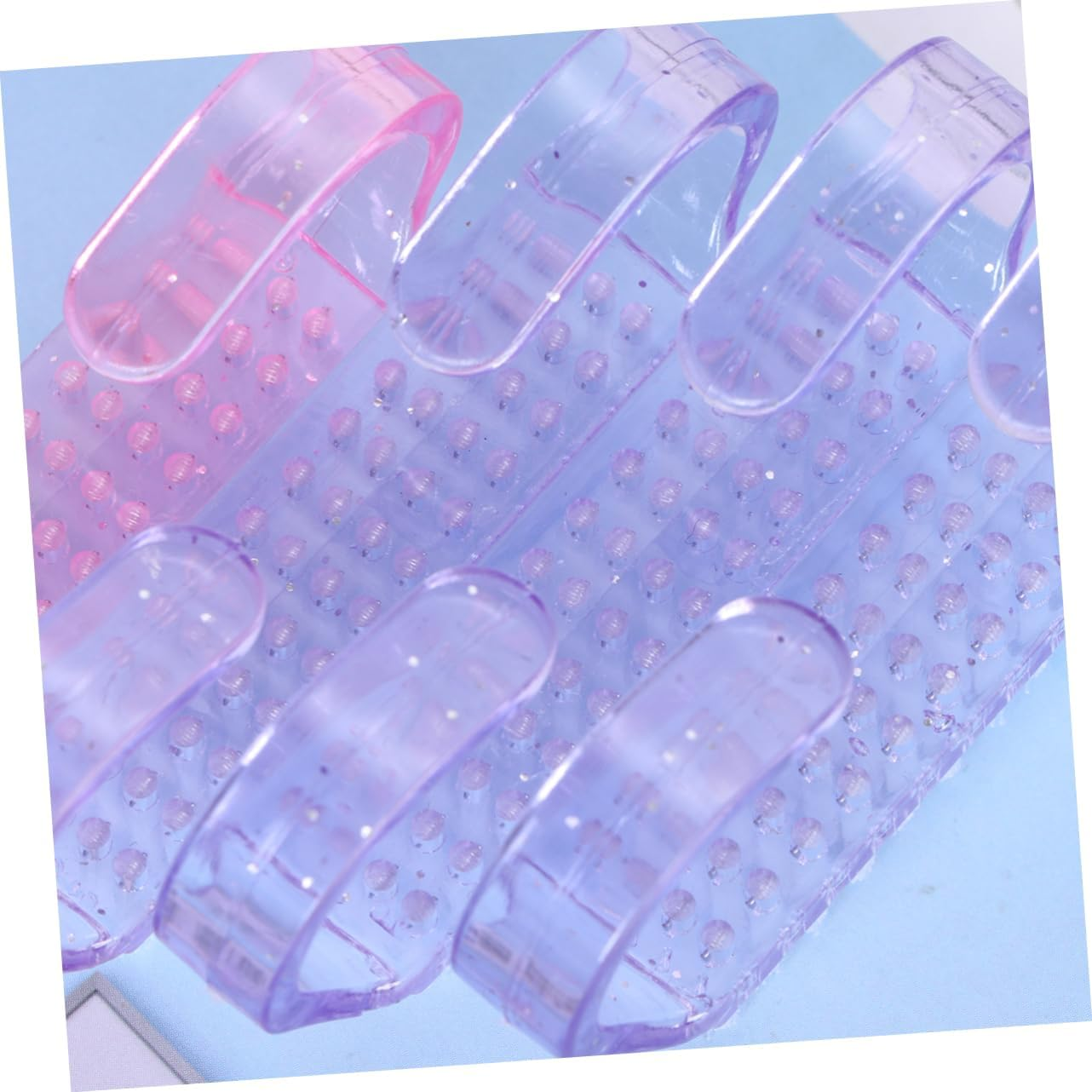 Minkissy 4Pcs Nail Brush Gentle Horn Brush for Nail Cleaning Scrubbing Comfortable Handle image number 4