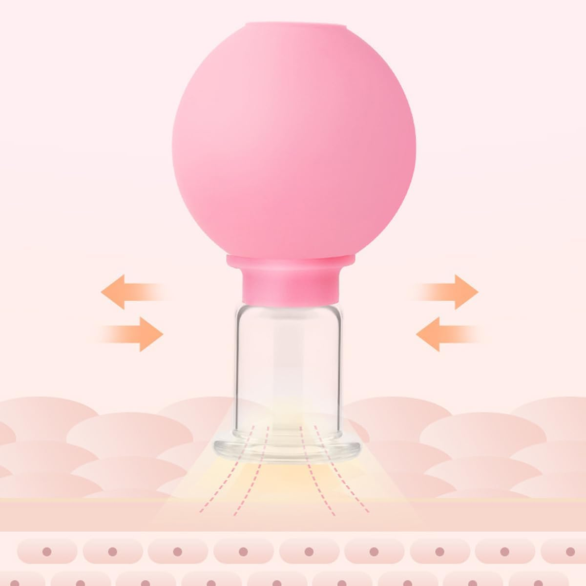 AIMALL Advanced Facial Cupping Set - Silicone & Glass Facial Massage Cups for Lifting, Skin Firming, Meridian Dredging, Wrinkle Reduction - Safe, Durable, and Easy-To-Clean, Includes 4 Sizes