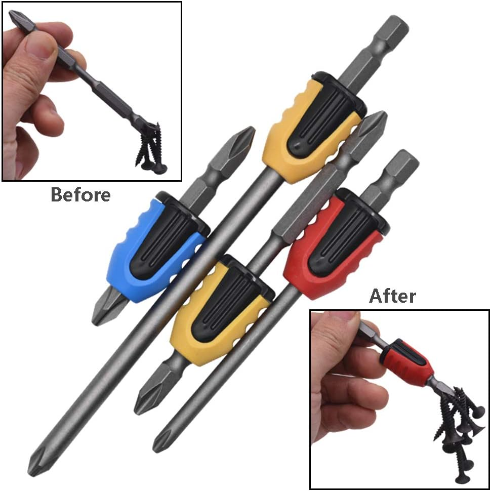 Yakamoz 3Pcs Magnetizer Ring Magnet Screwdriver Bits, Removable Magnetic Driver Screw Catcher Holder for Screwdriver Accessories and Power Bits Tool image number 5