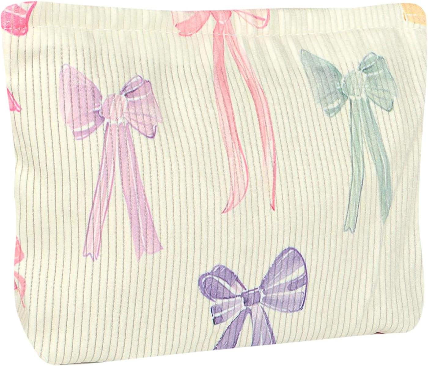 Ksriylm Cute Makeup Pouch for Women Flower Small Make up Bag for Purse Zipper Initial Cosmetic Bags Pouches for Purse Aesthetic Travel Toiletrybags Gift,Black White Floral