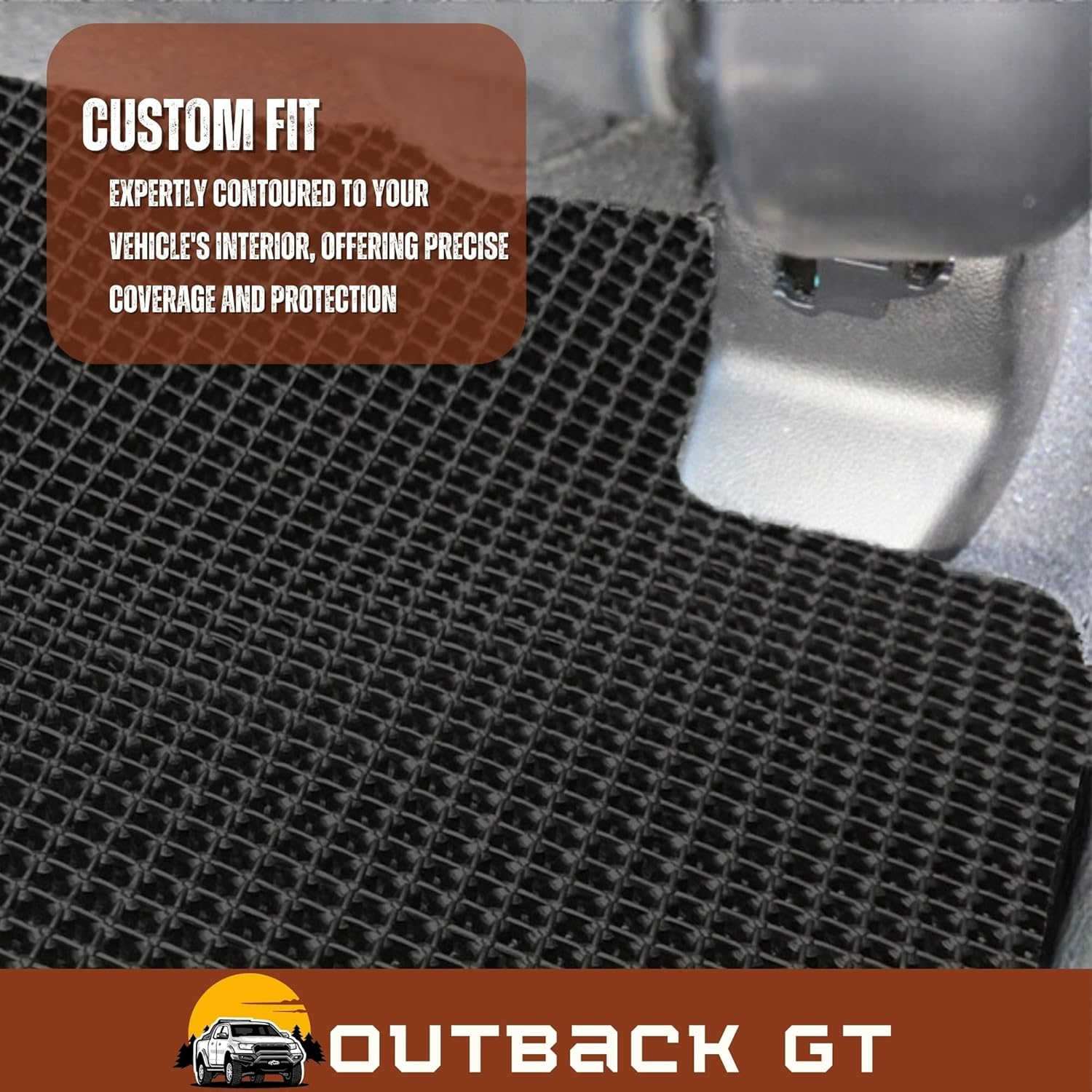 Outback GT 6D Diamond Custom-Fit Car Floor Mats, Compatible with for Mitsubishi Eclipse Cross 2017-Current | Heavy Duty | Anti-Slip | All Weather Protection | Car Accessories