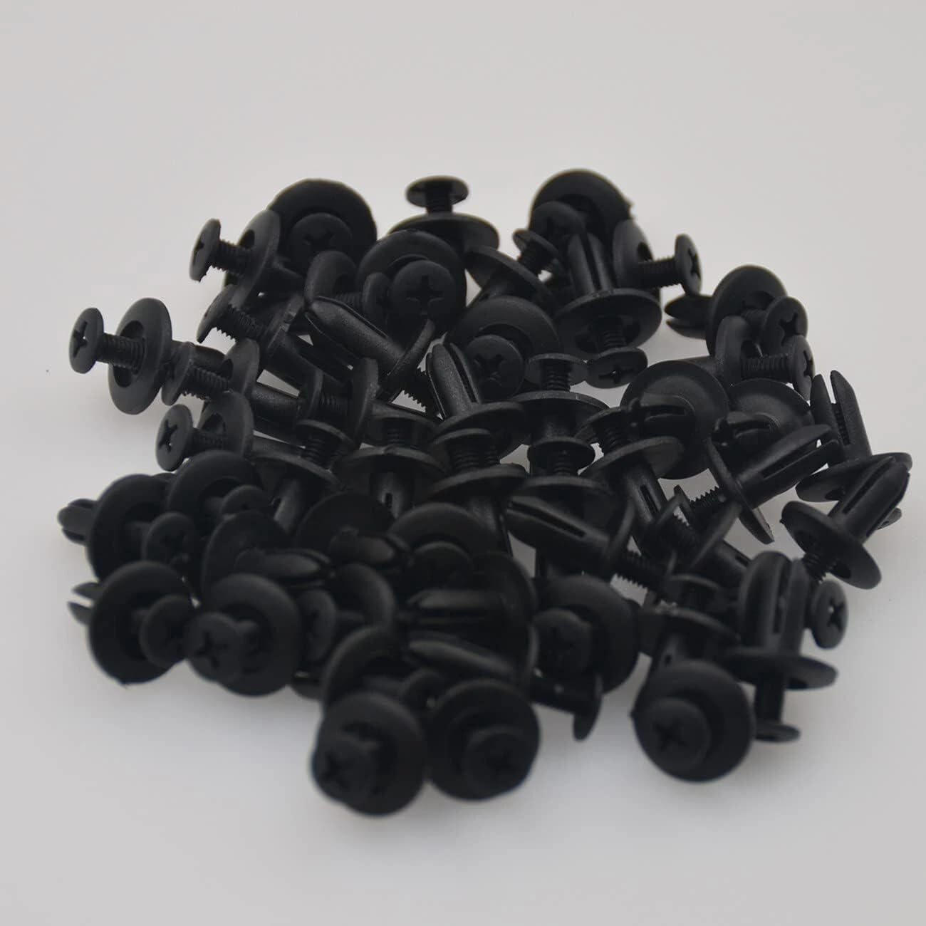 100* Auto Car Door Fender Compatible with 6Mm Hole Push Plastic Rivets Retainer Clips Black