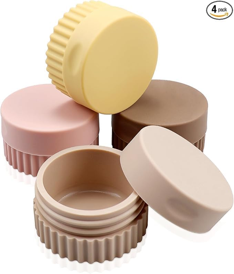 Leak-Proof Travel Containers for Toiletries, Small Silicone Jars with Lid for Cosmetic Face Body Cream Medicines, Lotions, Cream, Slime Samples image number 5