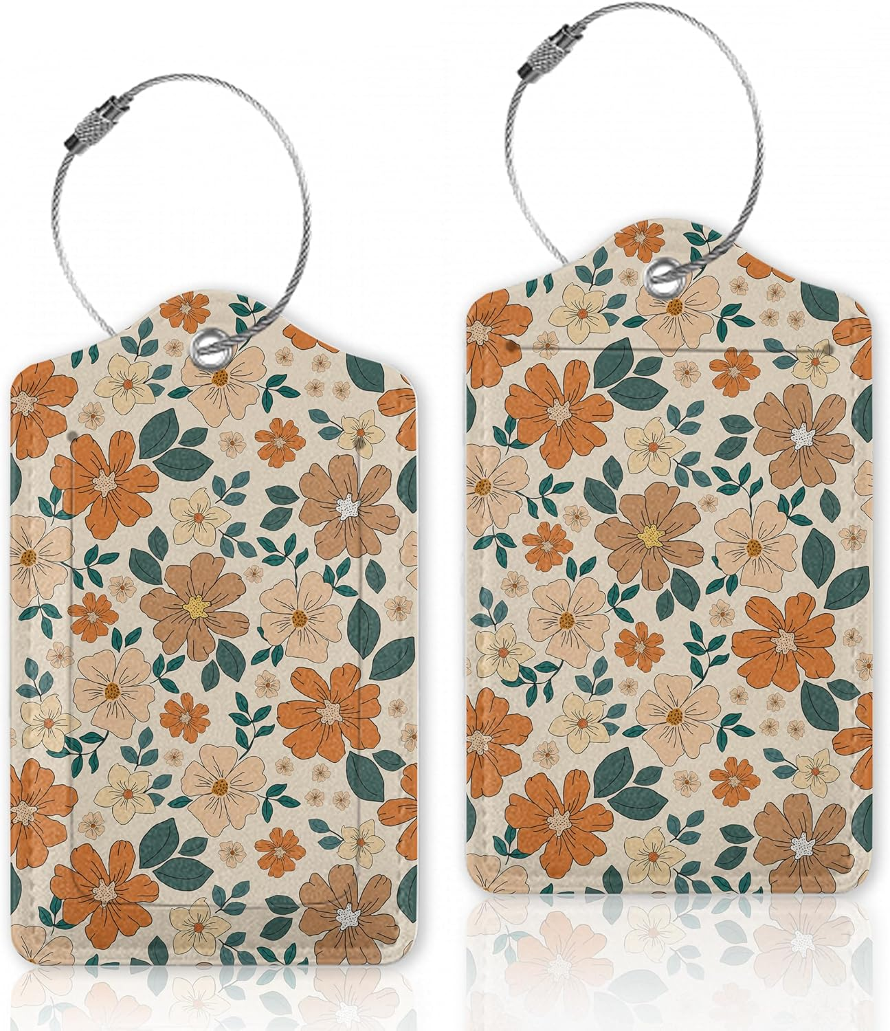 Dachshund Dog Paws Luggage Tags for Suitcase,Luggage Tag with Stainless Steel Loop Privacy Cover ID Label Travel Bag Luggage Identifiers for Women Men Travel,Set of 2