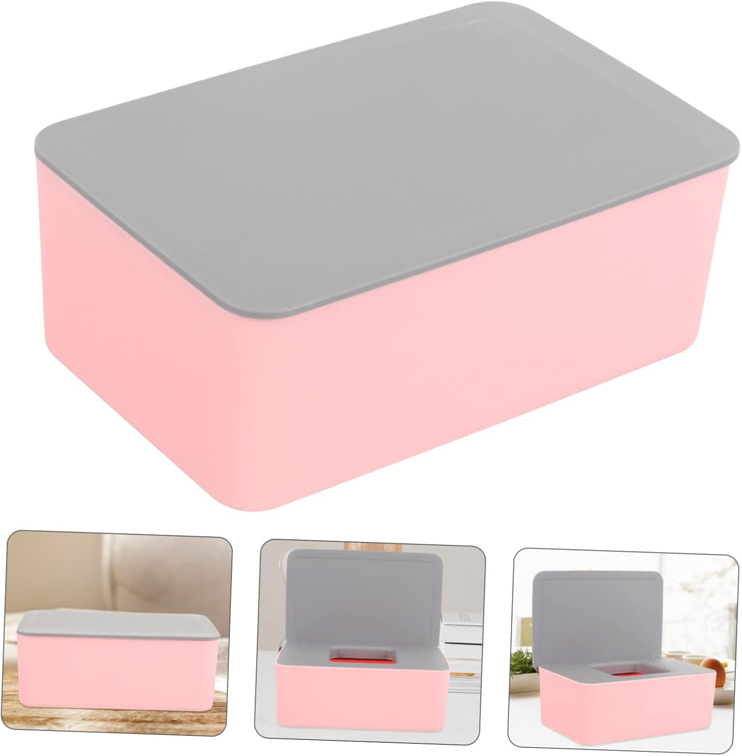 Luxshiny Lightweight Wipes Box Modern Napkin Dispenser Compact Tissue Holder for Desktop image number 6
