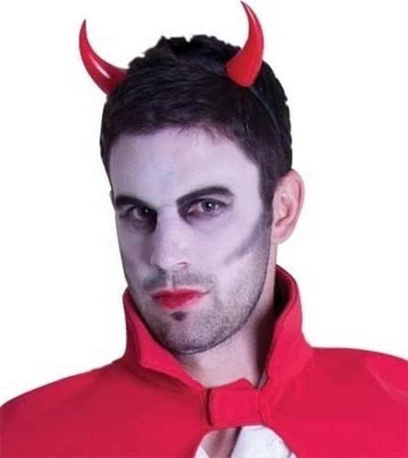Plastic Devil Horns on Headband