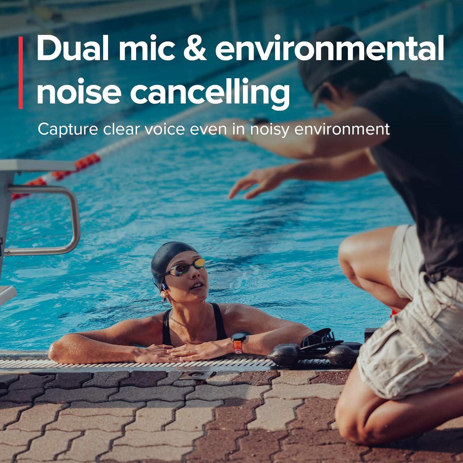 SUUNTO Aqua Light Open-Ear Bluetooth Headphones and 32GB MP3 Player, Bone Conduction Tech Built for Running and Swimming, IP68 Waterproof, 10H Playtime W/App Support (Reef Blue) - Reef Blue image number 2