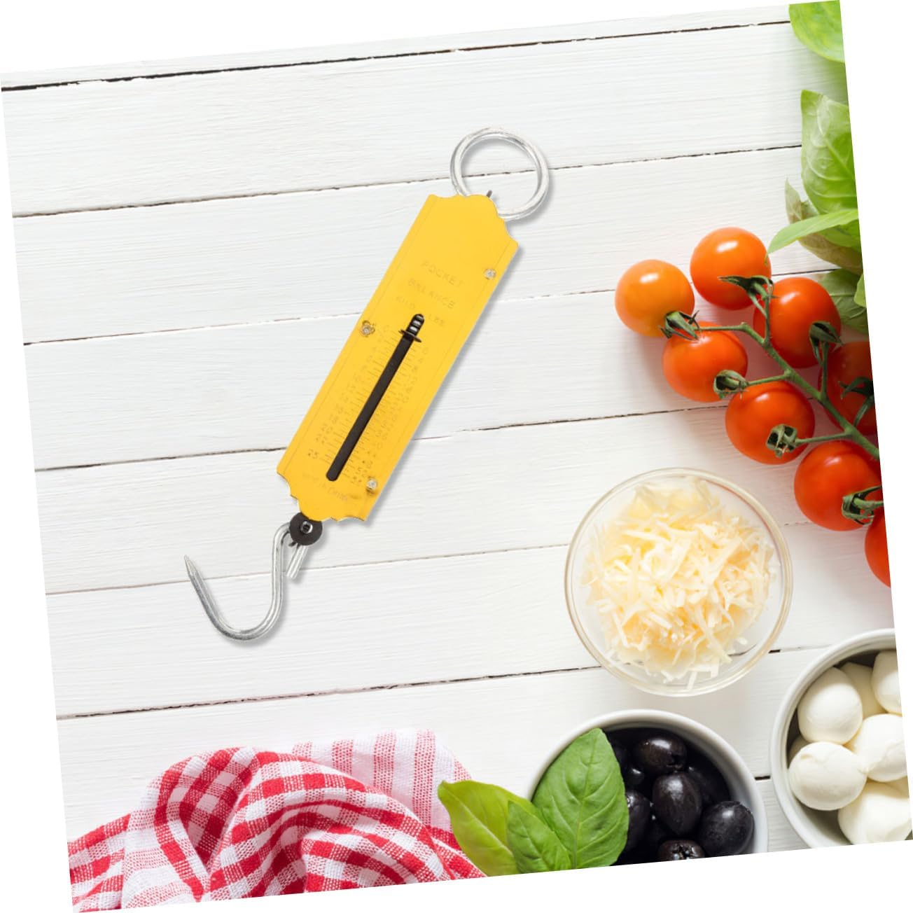 Mipcase 2Pcs Portable Mechanical Hanging Hook Scales 25Kg Vintage Vertical Spring Fish and Luggage Weighing Scale Large Handle for Outdoor Fishing and Travel image number 4