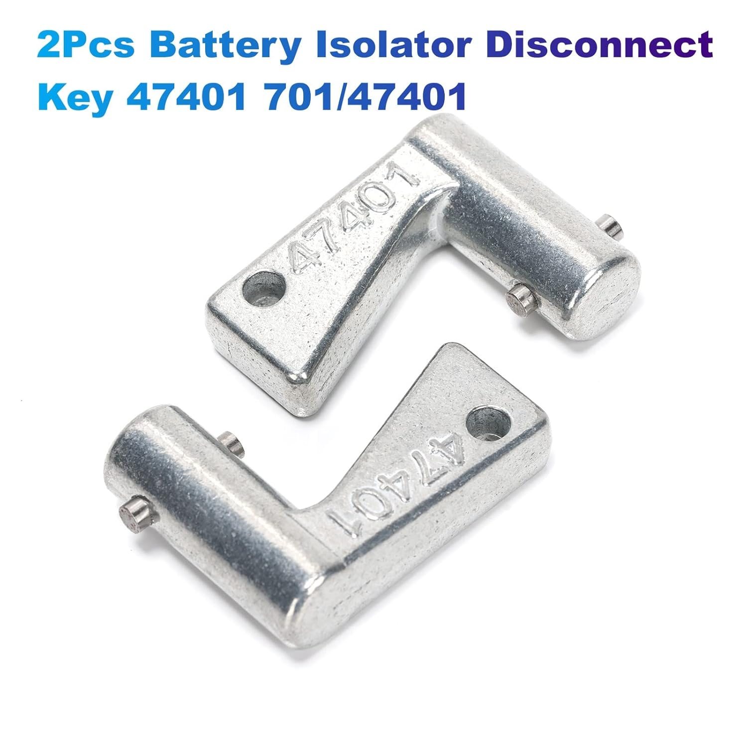 Ruimou 2Pcs Battery Isolator Disconnect Key 47401 701,47401 Compatible with Jcb,Terex Mini Excavators,Backhoe Loaders,Dump Trucks image number 3