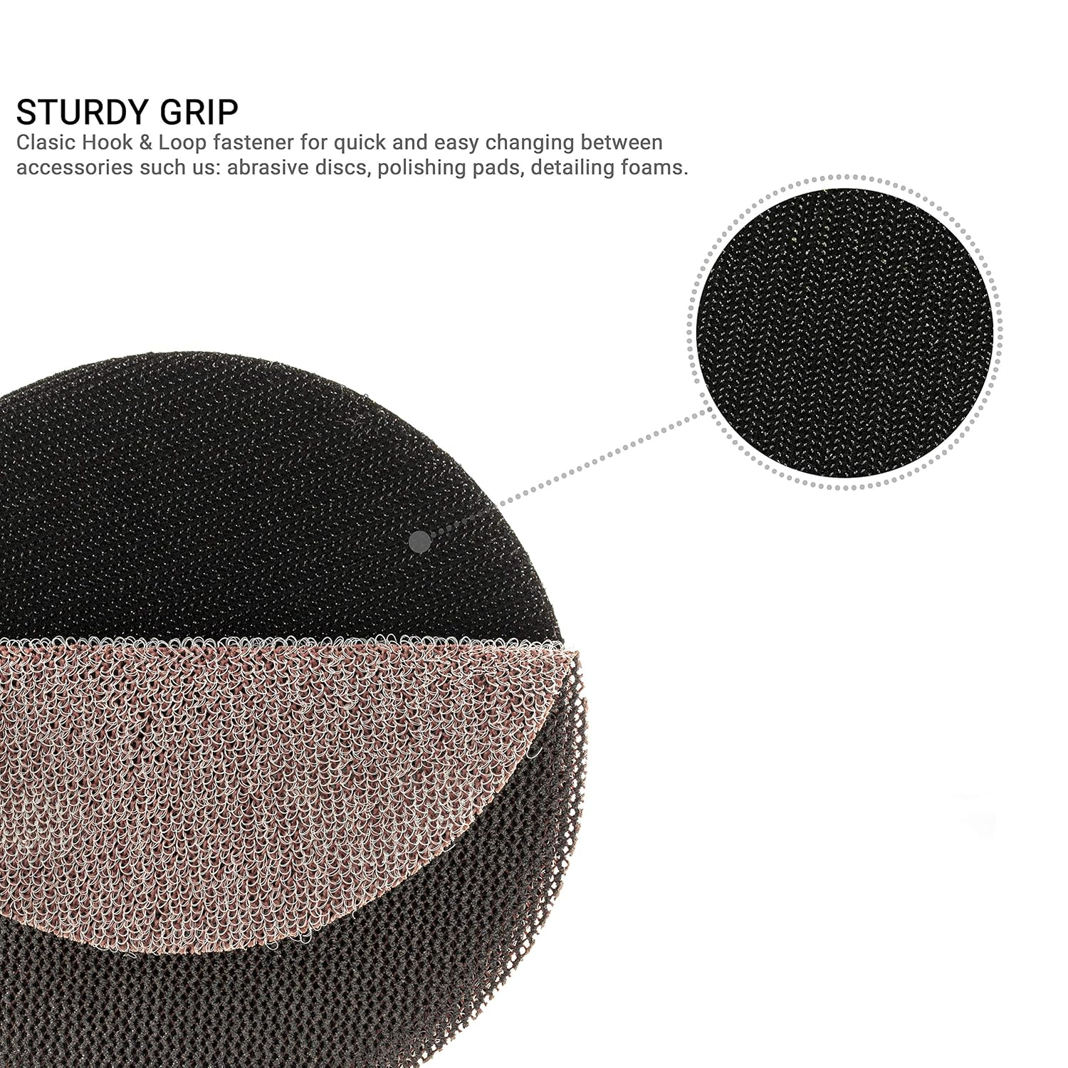 Glass Polish (150Mm) DA Dual Action Backing Pad 20Mm PU Durable Layer with 5/16''-24 Thread and 6 Extraction Vents - GP12715 image number 3