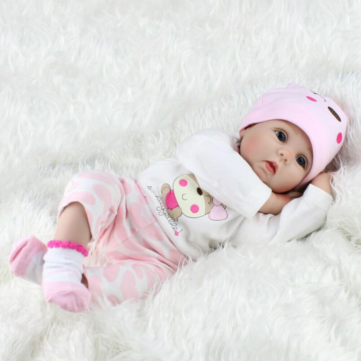 Lifelike Reborn Baby Dolls 22 Inch 55Cm Soft Silicone Vinyl Reborn Toddler Dolls Handmade Baby Reborn Xmas Gift Cheap Reborn Dolls Toy Gift Real Life Dolls Toddler image number 2