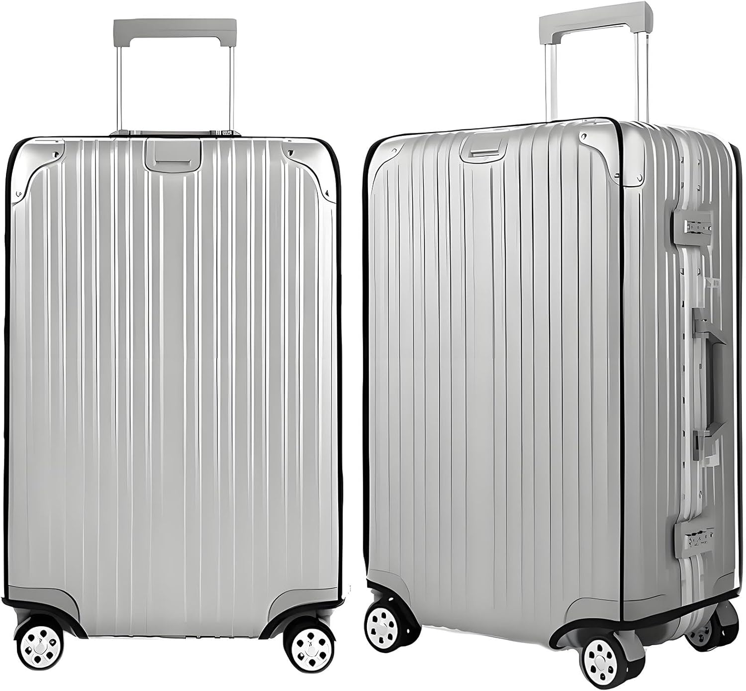 DAWNTREES Luggage Cover,28 Inch Clear PVC Suitcase Cover Protectors Luggage for Wheeled Suitcase,Travel Accessories (28Inch)