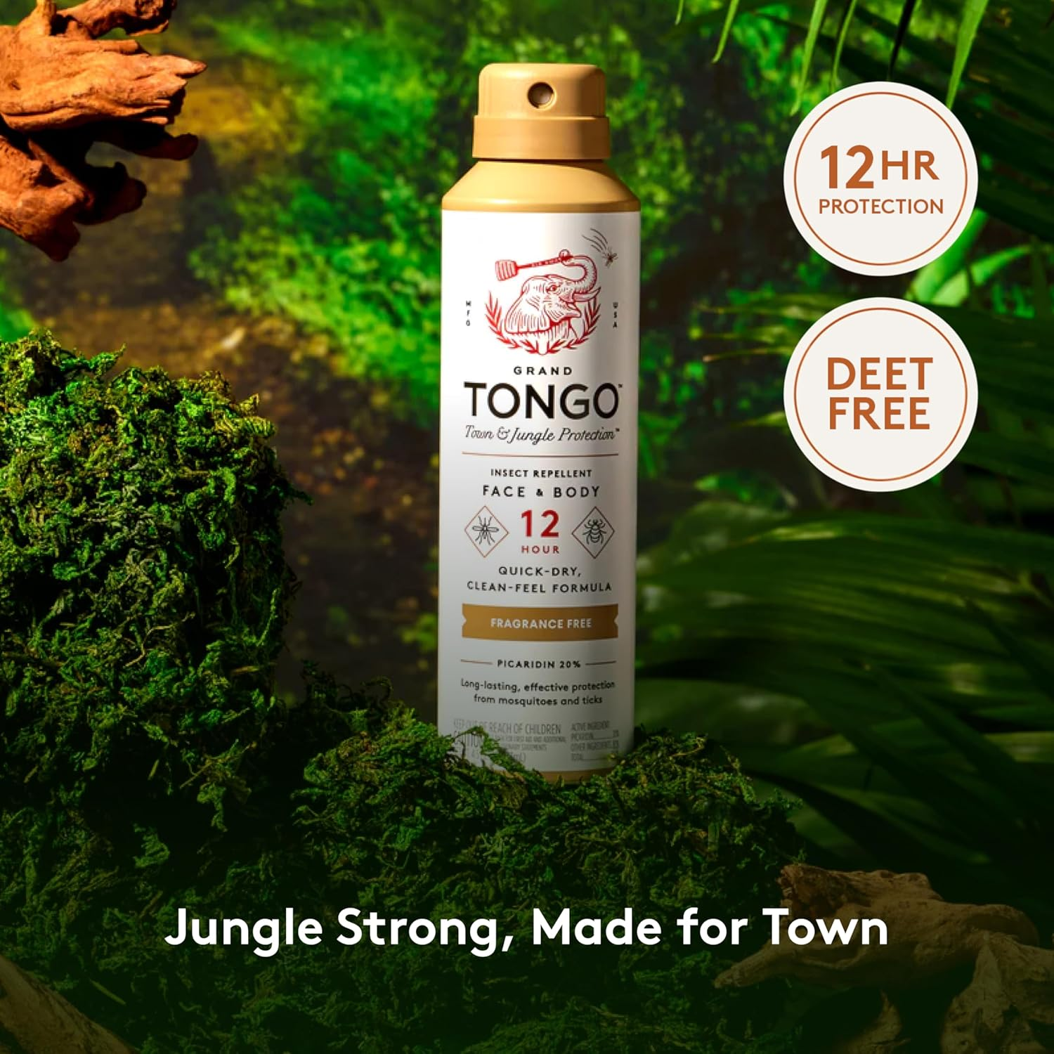 Grand Tongo Deet-Free Insect Repellent, the 12 Hour Protection, DEET Alternative &ndash; Fragrance Free image number 5