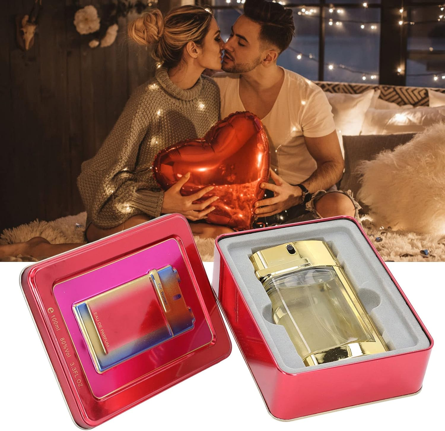 Women Perfume, Light Fragrance Perfume Long Lasting Delicate Glass Bottle Perfume for Lady Women Gift 100Ml image number 6