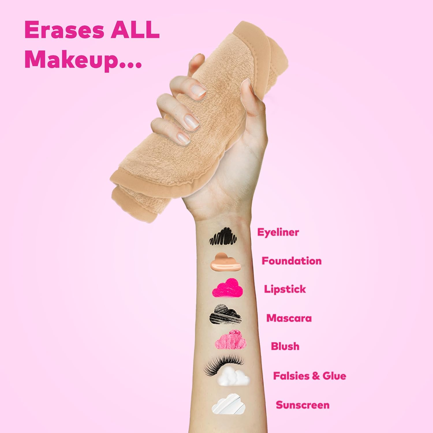 Makeup Eraser Makeup Eraser Remover Cloth - Mocha image number 3