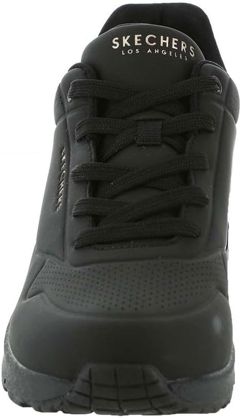 Skechers Women'S Uno Wedge - Hi Steps Sneaker, Pitch Black, US 8.5 image number 3