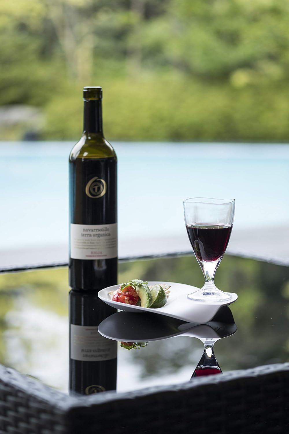 Plakira Small Plate, Black, 7.5 X 7.5 X 1.0 Inches (190 X 190 X 26 Mm), Made of Melamine Resin, Dishwasher Safe, for Standing Parties, Outdoor Activities - Black image number 5