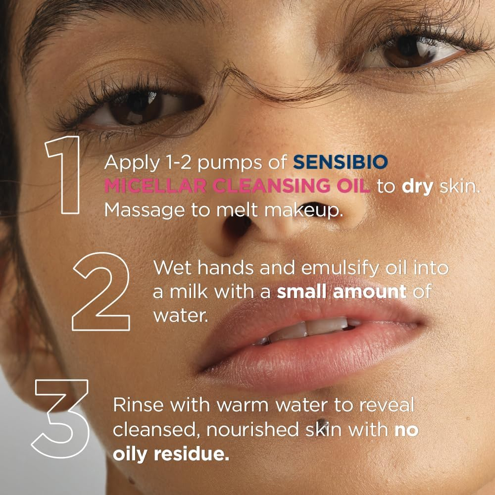 BIODERMA Sensibio Micellar Cleansing Oil - Nourishing Face Cleanser Makeup Remover for Sensitive Skin, 300Ml