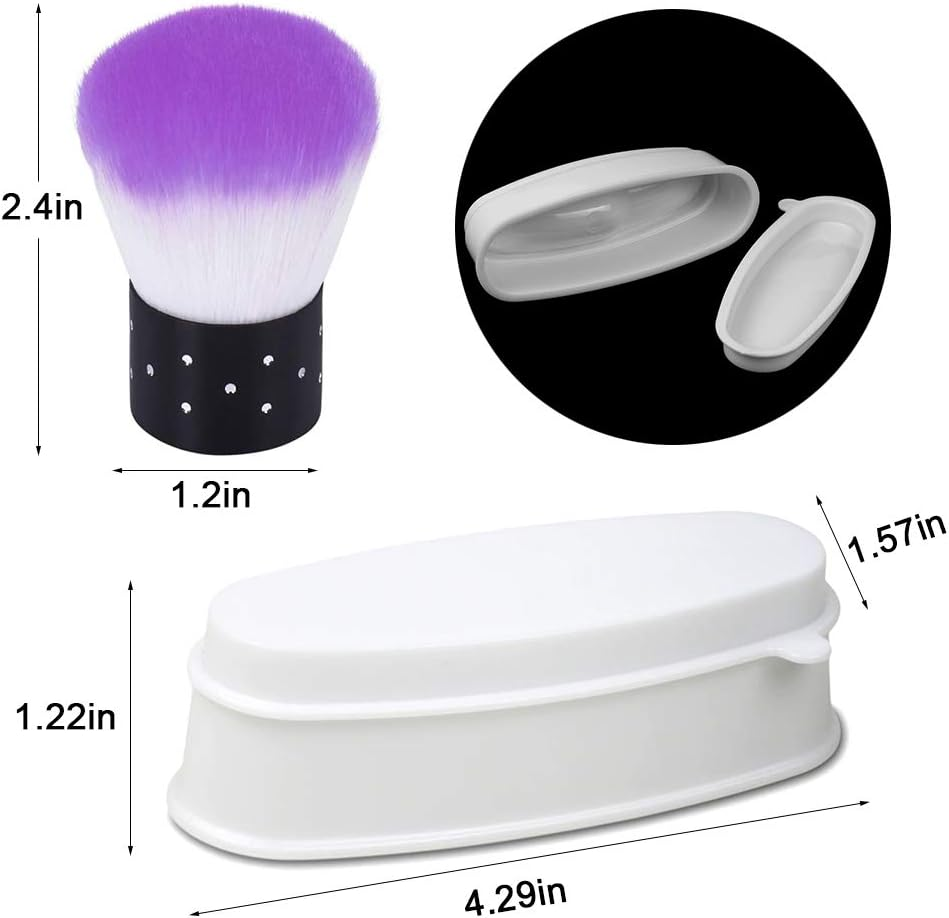 EBANKU Dip Powder Tray, Nail Dip Container Dipping Powder Tray French Nail Smile Line Molding with Cleaning Brush, image number 3