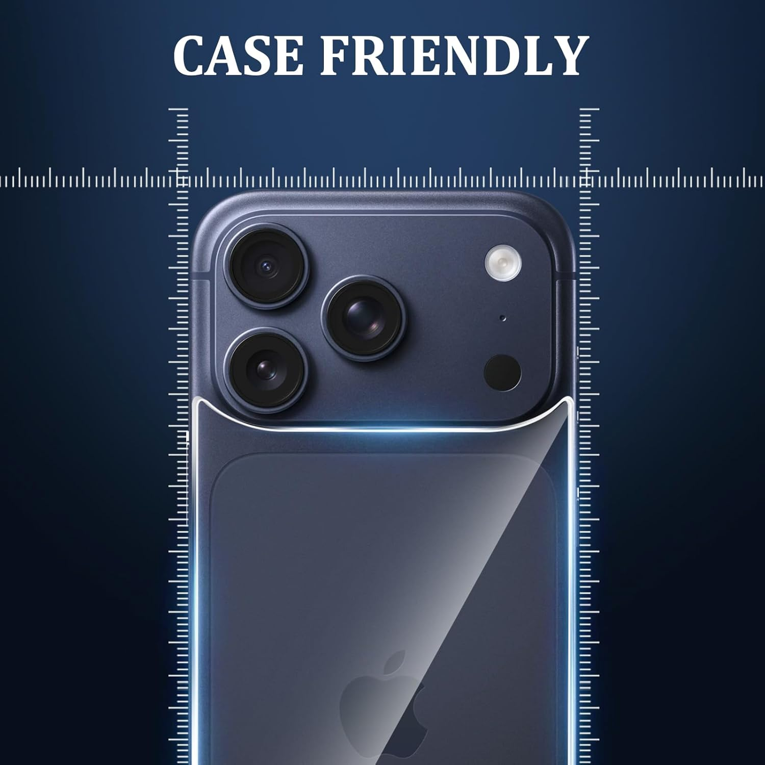 [4 in 1] for Iphone 17 Pro Back Glass Protector + Camera Protector[2+2 Pack], 9H Hardness Anti-Scratch, Easy Install, HD Rear Glass Protector for Iphone 17 Pro image number 4