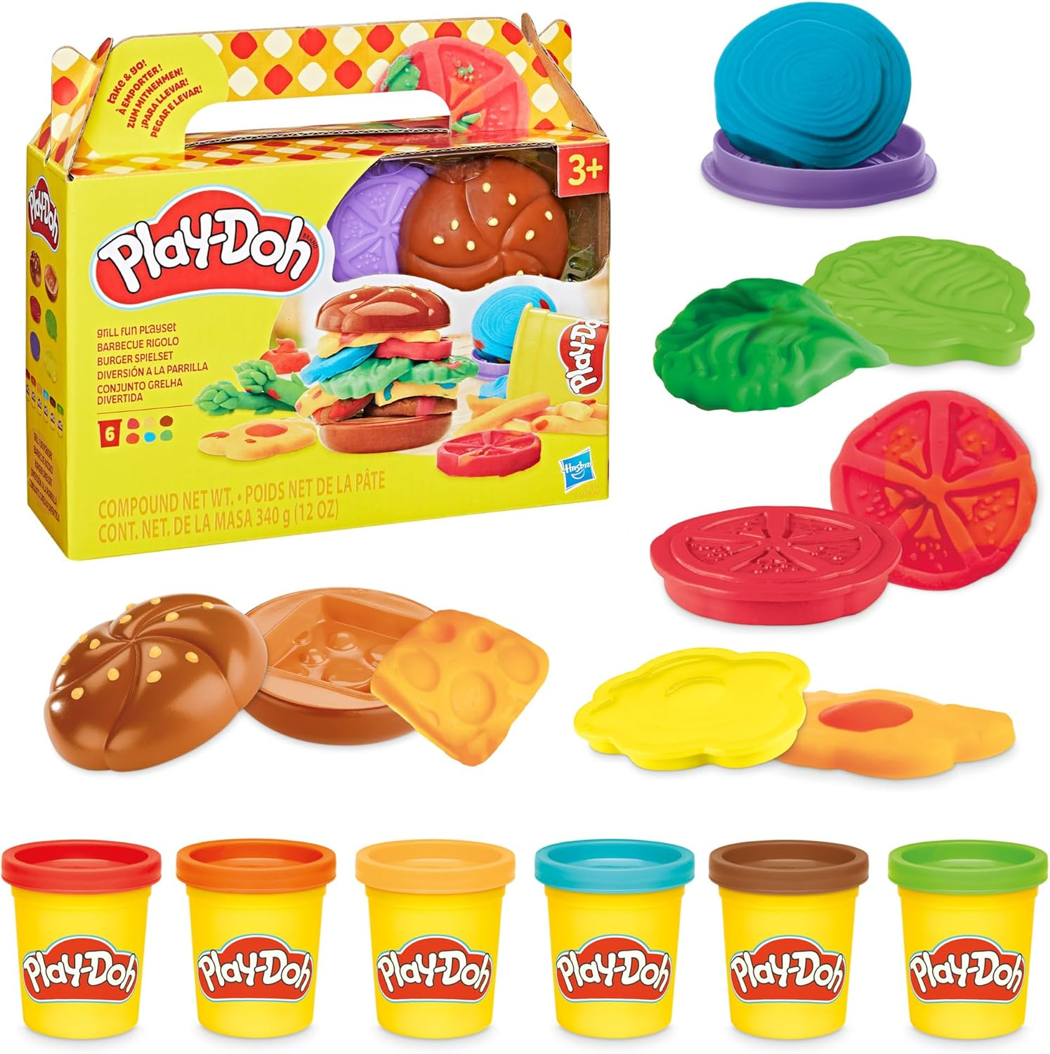 Play-Doh Grill Fun Playset, Play Kitchen Toys, Arts & Crafts for Kids 3+ image number 4