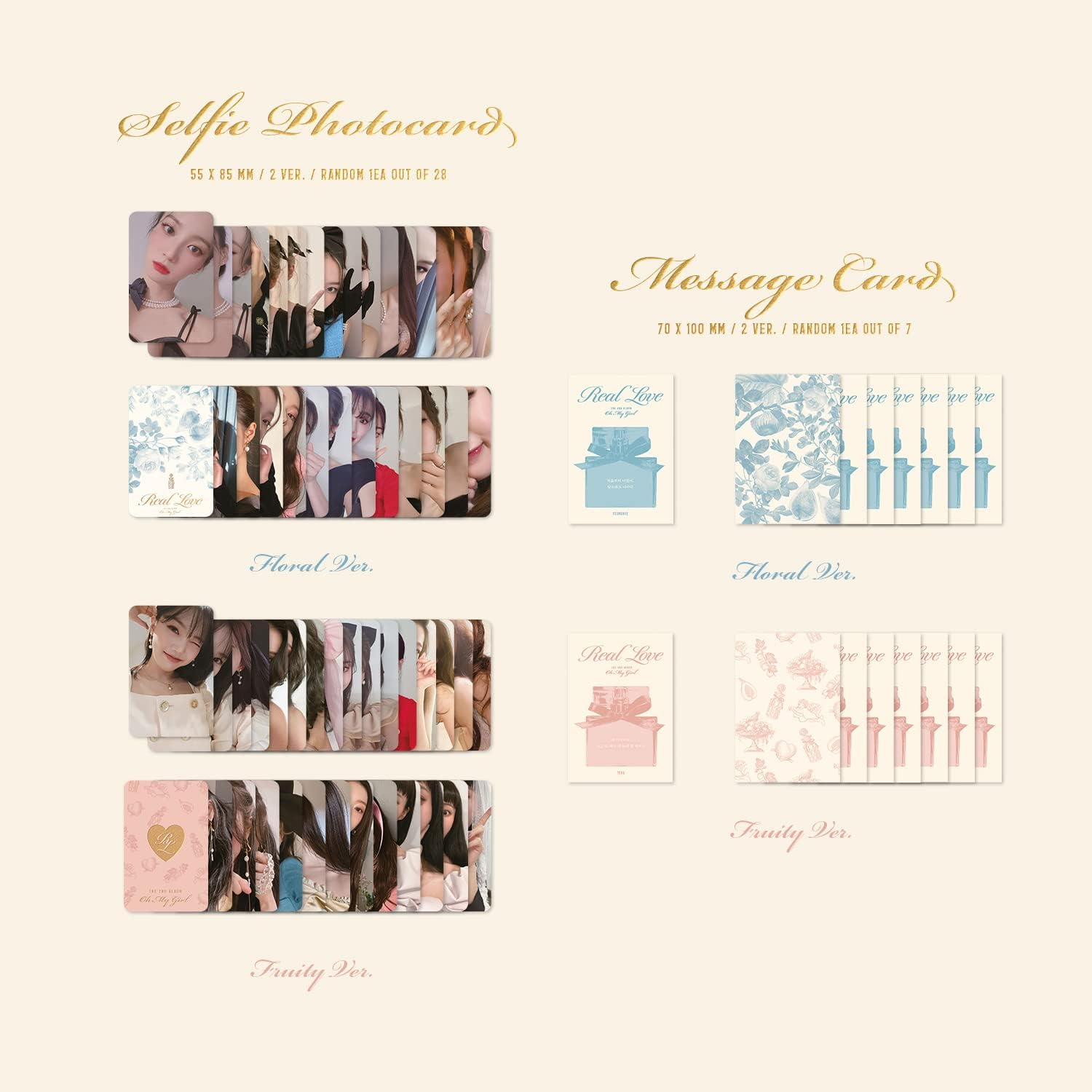 OH MY GIRL - the 2Nd Full Album [Real Love] (Fruity Ver.) Photobook + Photocard + Selfie Photocard + Message Card + Film Bookmark + Sticker + CD-R image number 3