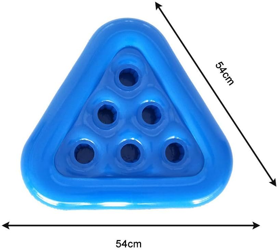 PVC Inflatable Triangle Six-Hole Cup Holder Water Drink Coaster Beer Cup Holder Party Throwing Props, 54Cm image number 2