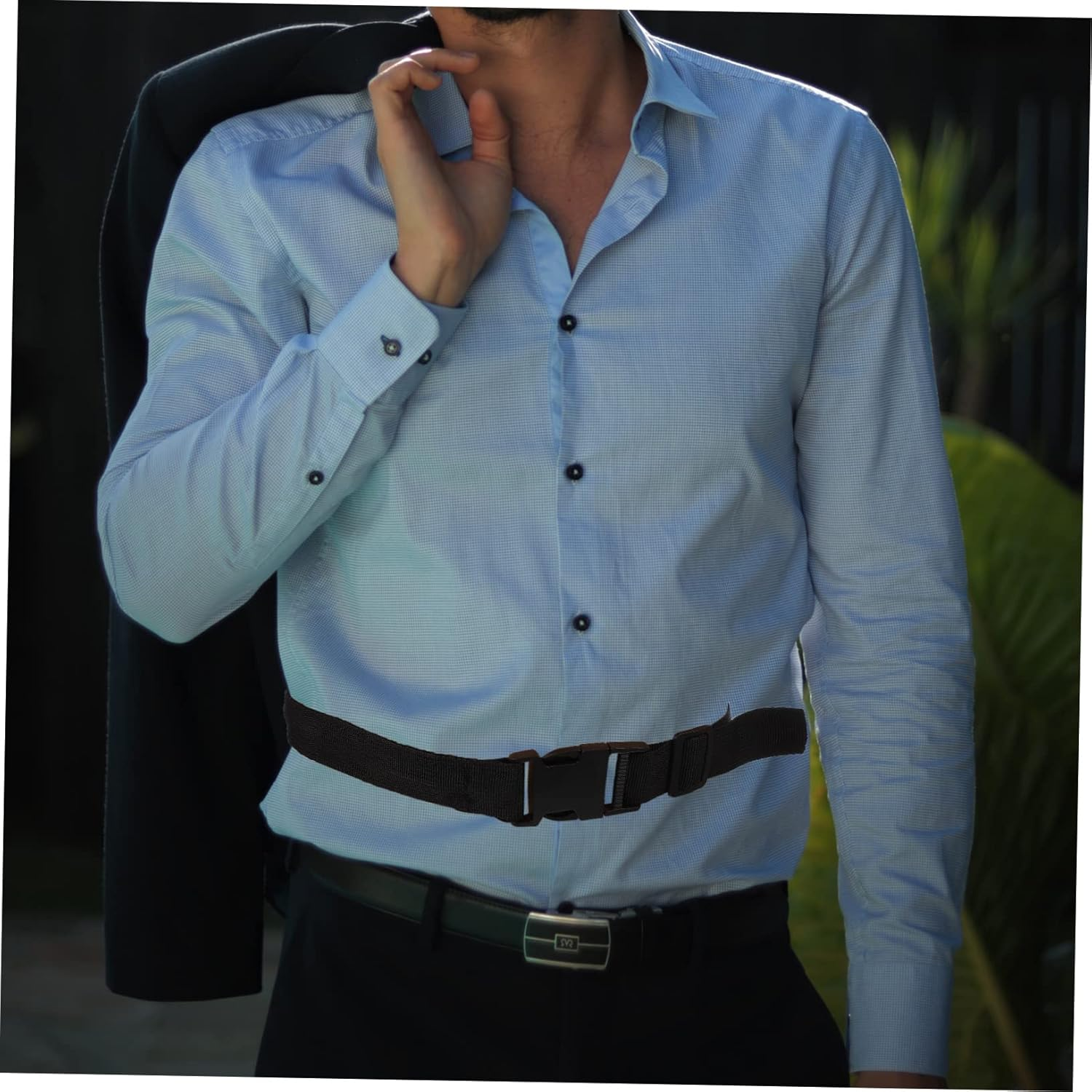 KICHOUSE Invisible Safety Belt Money Bag 120Cm Black Sports Running Waist Wallet Portable Travel Outdoor Fanny Pack with Hidden Pocket for Secure Storage image number 3