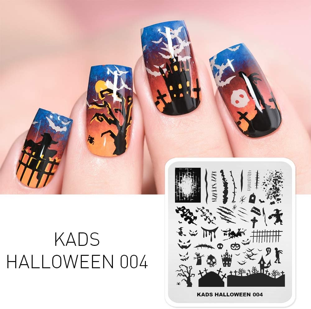 Alexnailart Professional Nail Stamping Plates Halloween Pattern Templates Manicure Stencils Nail Art Printing Tools