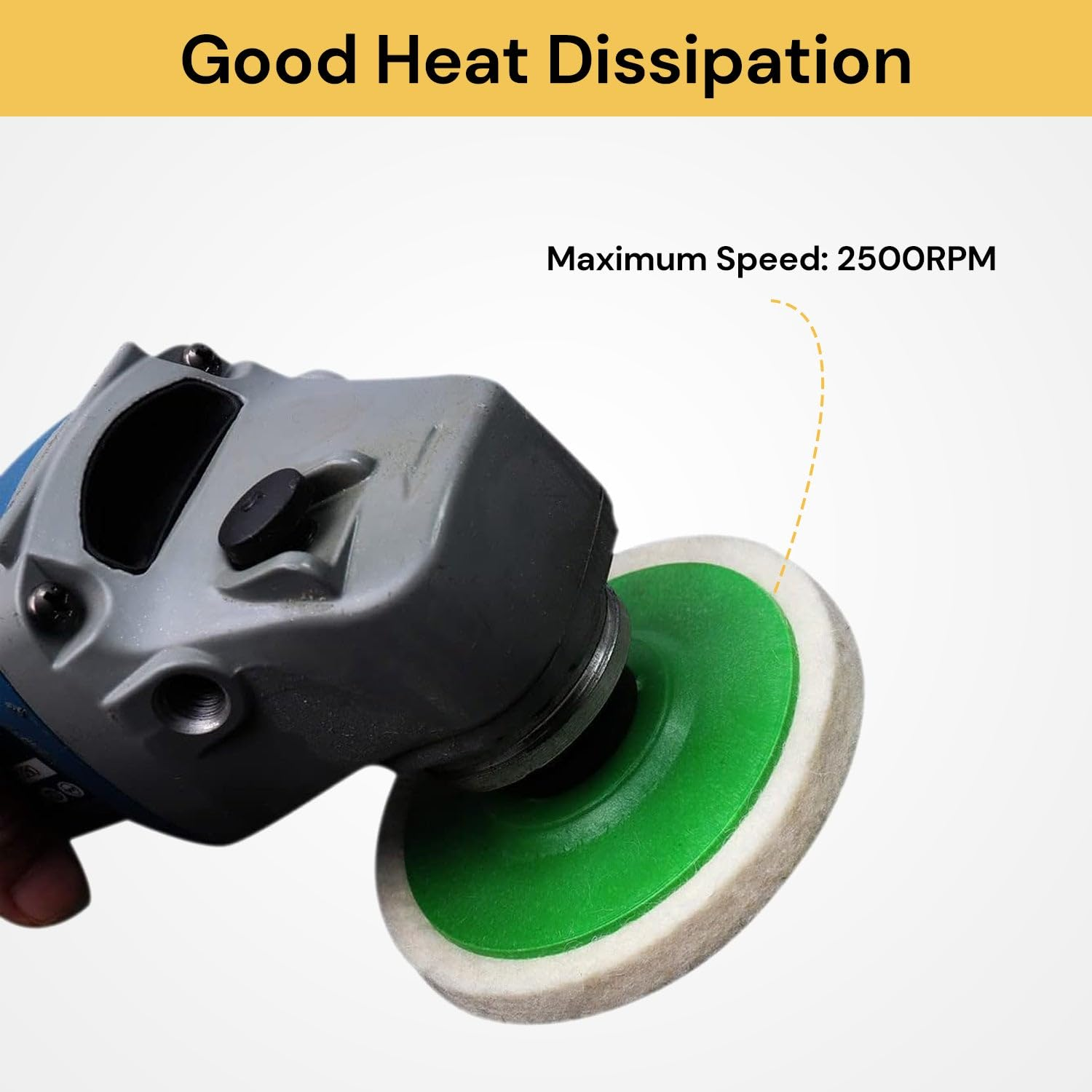 Spendeal Wool Felt Polishing Wheel Disc Buffing Pad | Fine Workmanship for Rotary Tools, Buffing, Grinding, and Polishing Applications image number 1