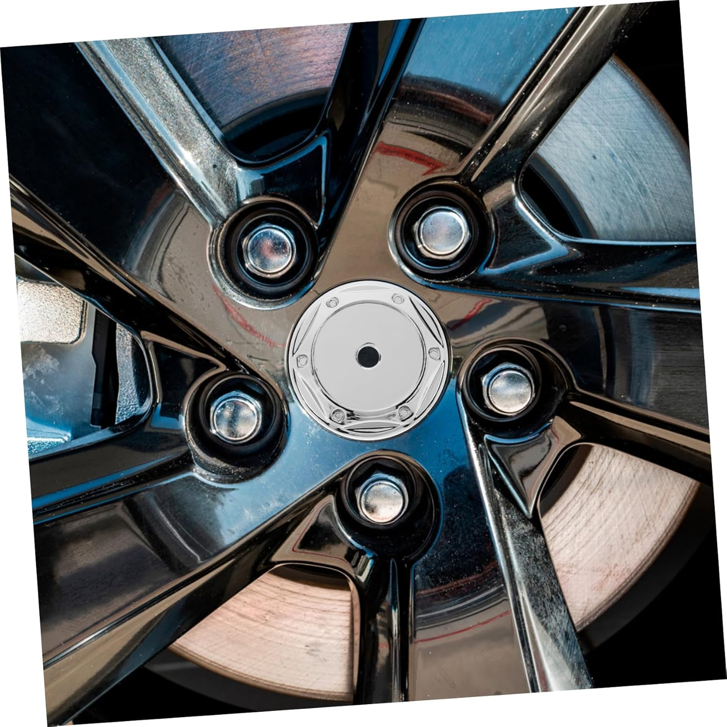 SOPOTUTU 4Pcs Silver 68Mm Auto Wheel Center Caps Rim Hub Center Covers Vehicle Wheel Rim Caps for Car Accessories image number 4