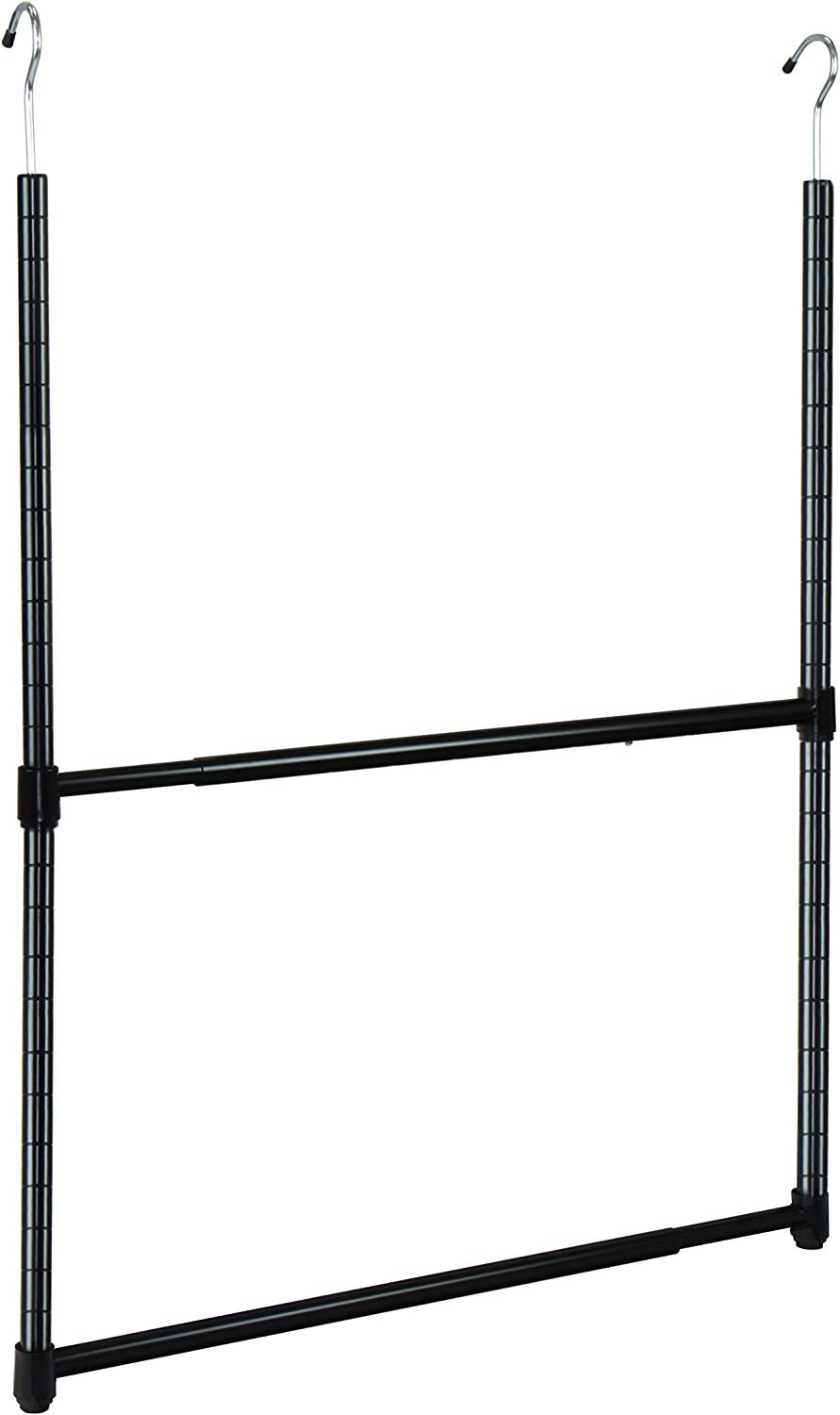 Oceanstar ACR1538C 2-Tier Portable Adjustable Closet Hanger Rod, Chrome