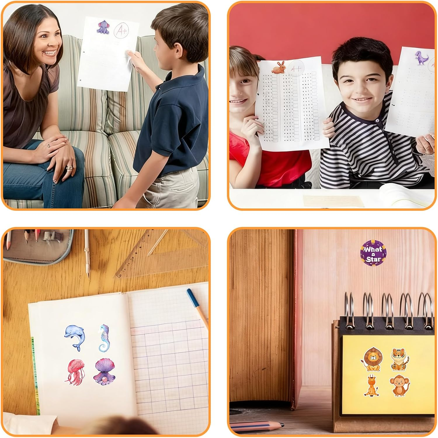 2000 PCS Cute Animal Stickers for Kids Classroom, Stickers Roll for Water Bottles, Home Rewards Stickers, Party Favors image number 4