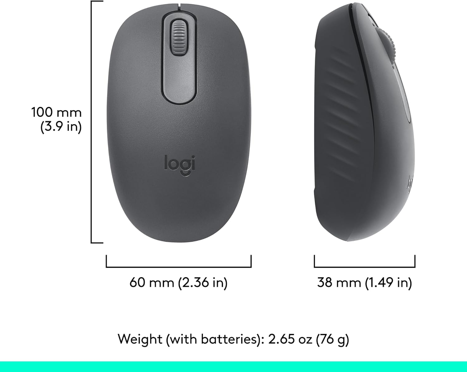 Logitech M196 Bluetooth Wireless Mouse, Compact and Portable Mouse for Laptops, Tablets and More, 12-Month Battery, Smooth Tracking, Compatible with PC and Mac, Windows and Macos, Graphite - Pink image number 6