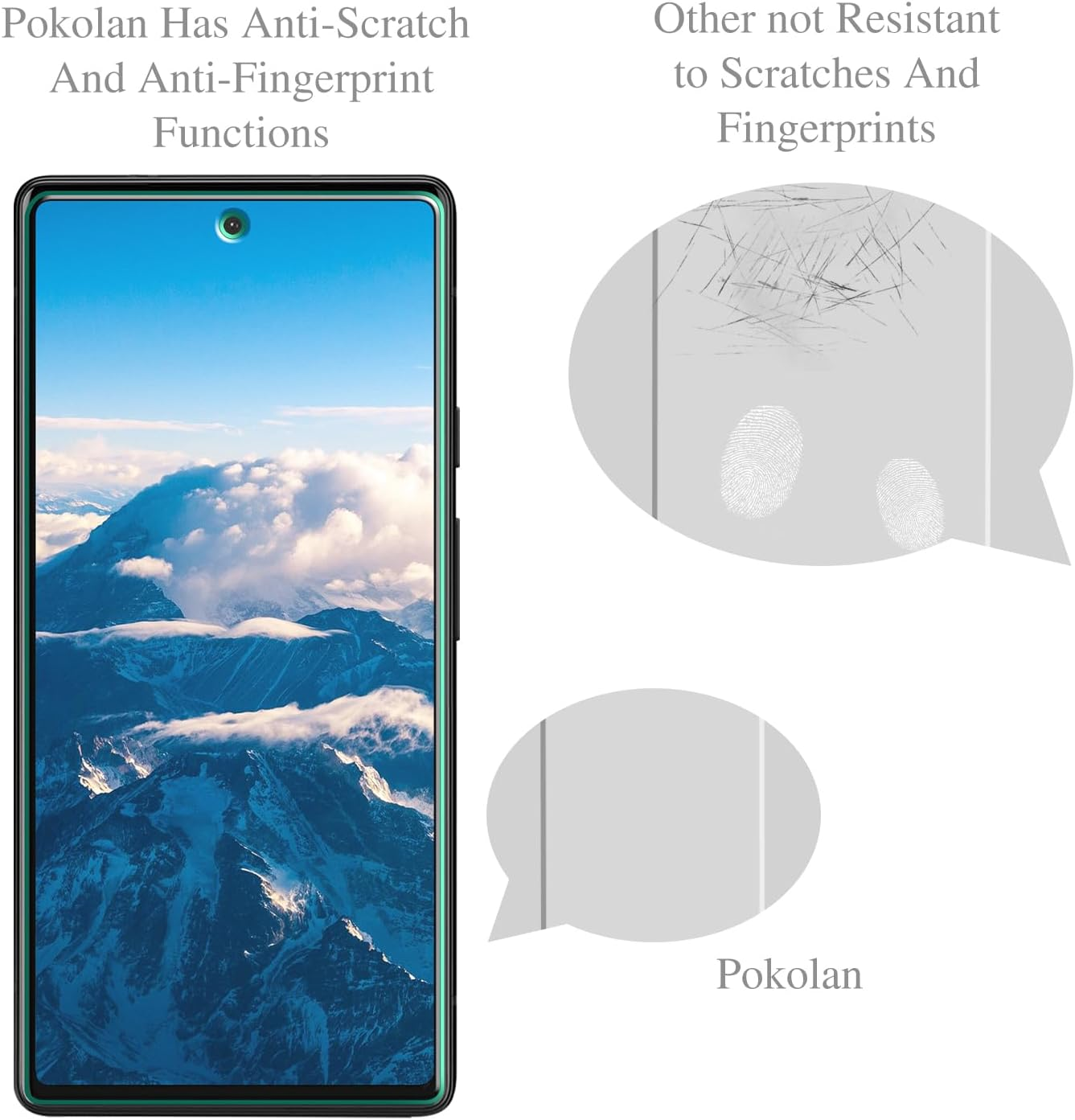 Pokolan 3 Pack Screen Protector for Google Pixel 7 Tempered Glass, 9H Hardness, Case Friendly, anti Scratch, Bubble Free, Easy to Install image number 1