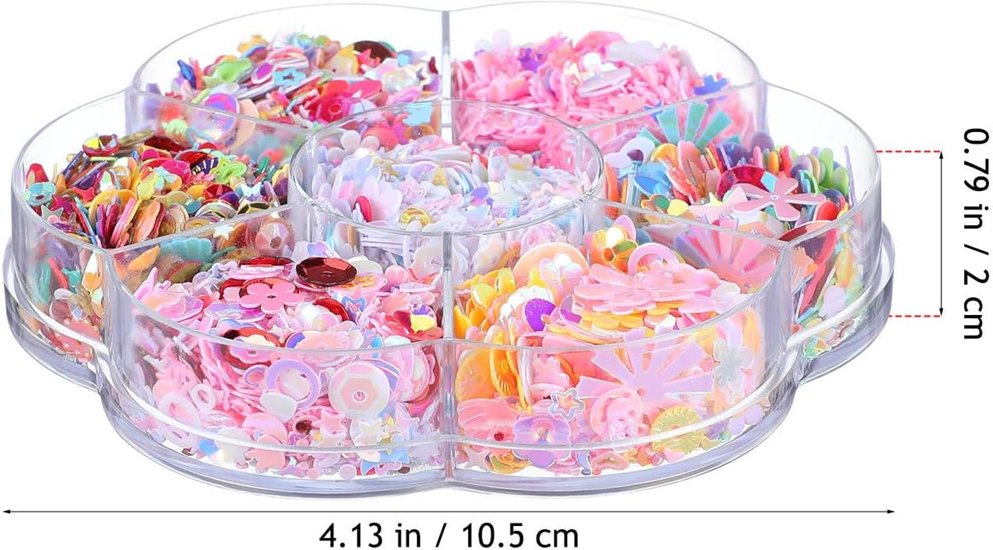 WRITWAA Iridiscent Sparkly Craft Sequins for Embroidery and DIY Nail Art, Assorted Irregular Shapes and Colors, 2-Box Set Decorative Sequins for Clothing and Kids&rsquo; Crafts image number 6