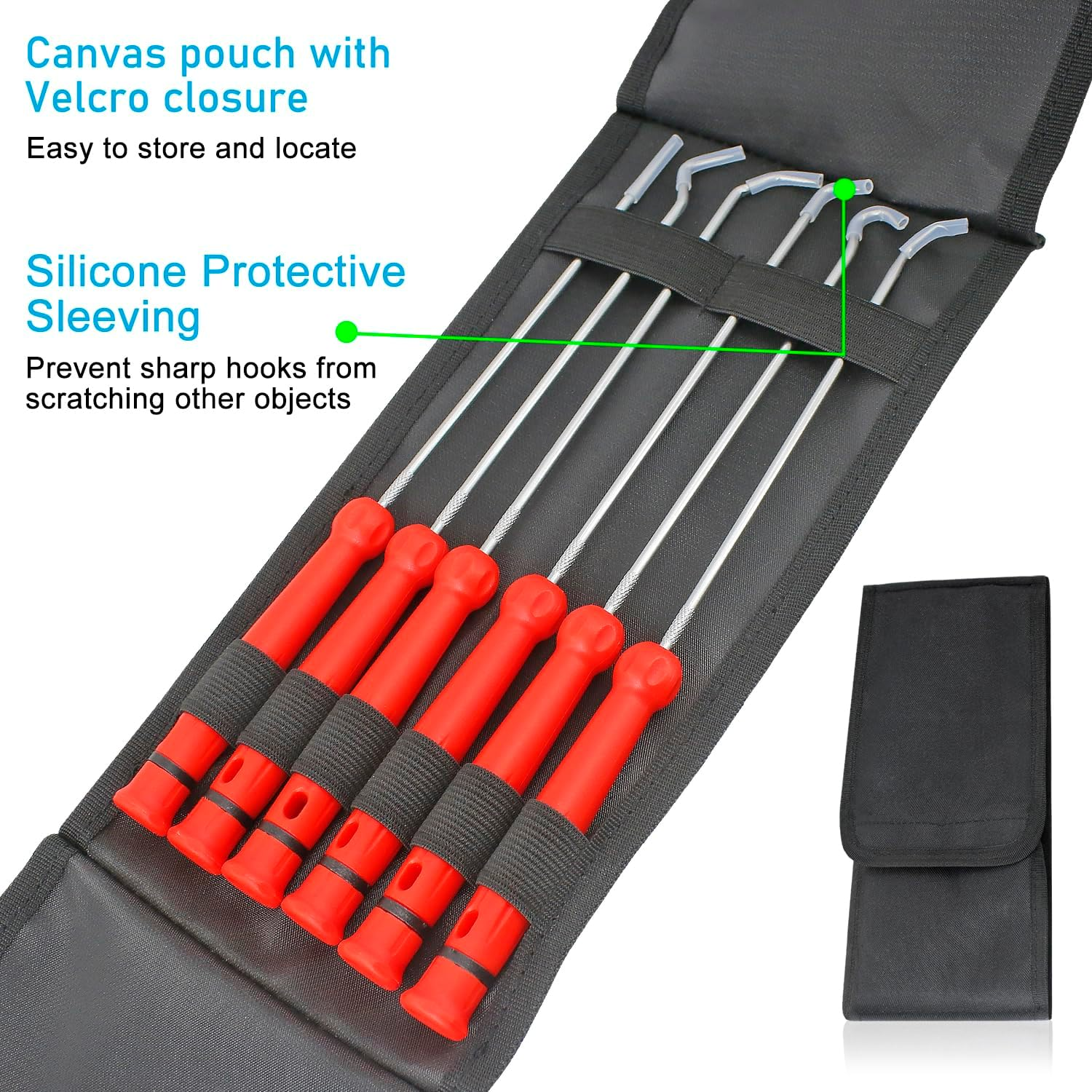 Yukihalu Pick and Hook Set, Swivelling Tail, Pick Tool Kit for O-Rings and Oil Seals, Seal Puller Set for Cars and Electronic Tools image number 6