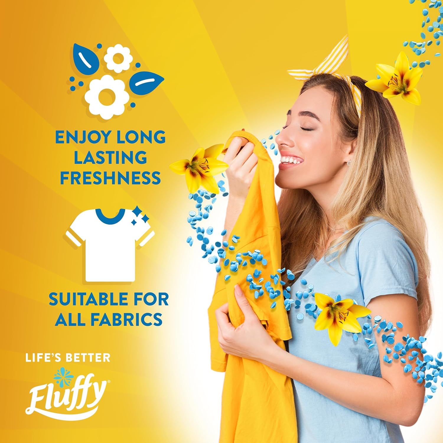 Fluffy Laundry In-Wash Scent Booster Beads, 500G, Cloud Nine, Long Lasting Freshness image number 3