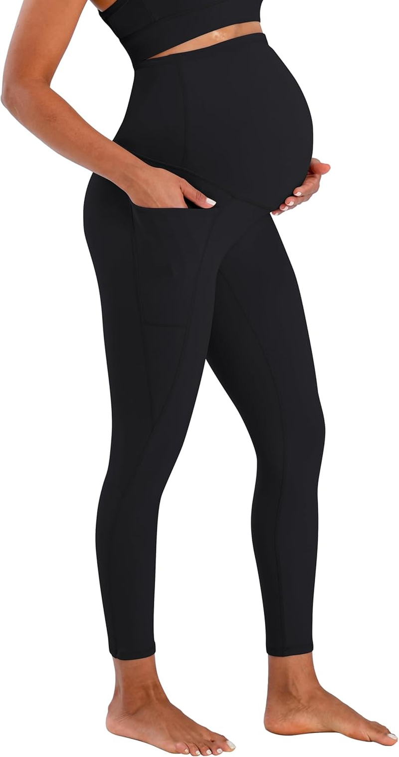 Sunvalix Maternity Leggings &ndash; Buttery Soft over the Belly Yoga Pants for Spring & Summer, Workout & Lounge image number 3