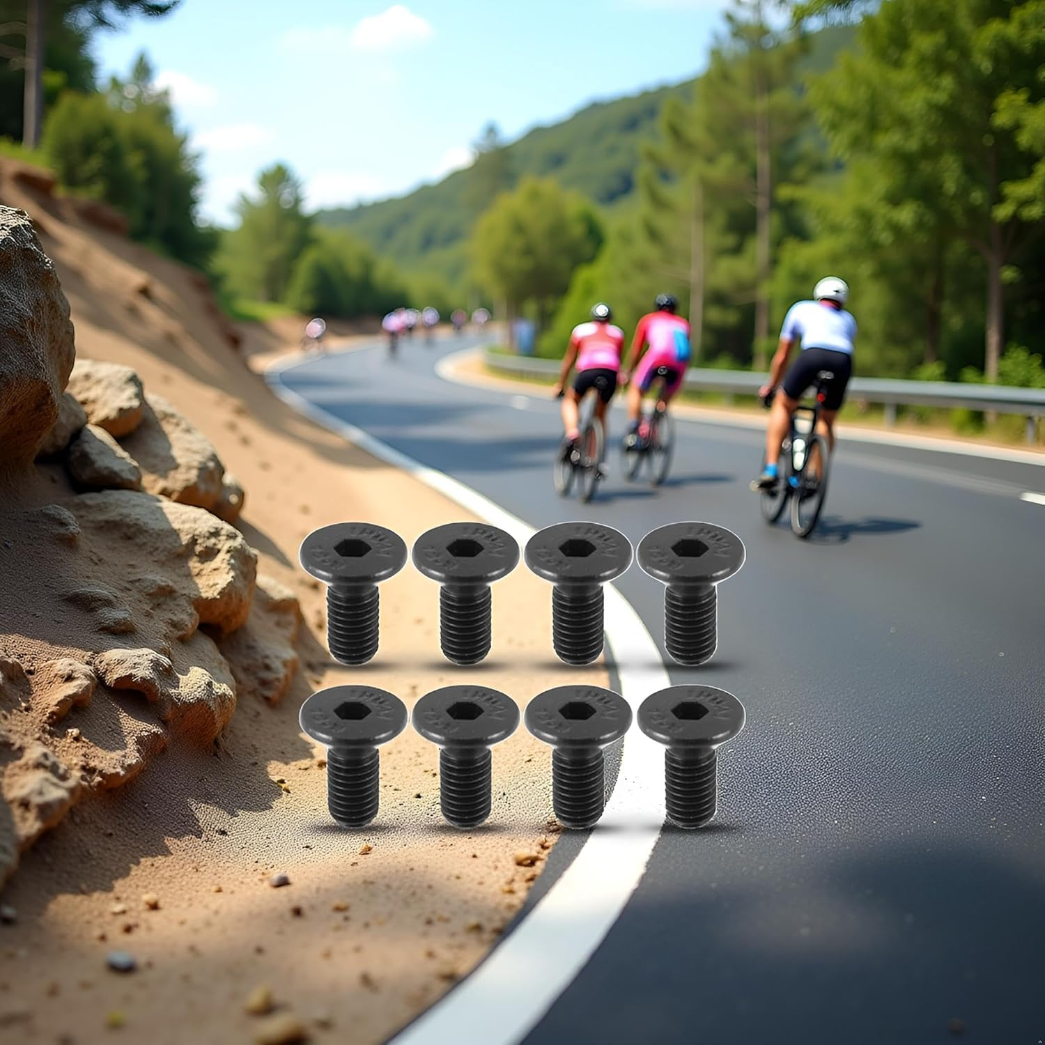 8Pcs Bike Shoe Cleat Mounting Screw for SPD - Pedal Steel Pedals Bike Pedals Pedals and Cleats, Bike and Cleats(Black) image number 6