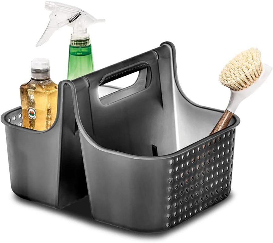 Madesmart Large Soft Grip Tote, under Sink Bathroom Storage, Multi-Purpose Home Organization, EPA Certified, Antimicrobial Carbon image number 5