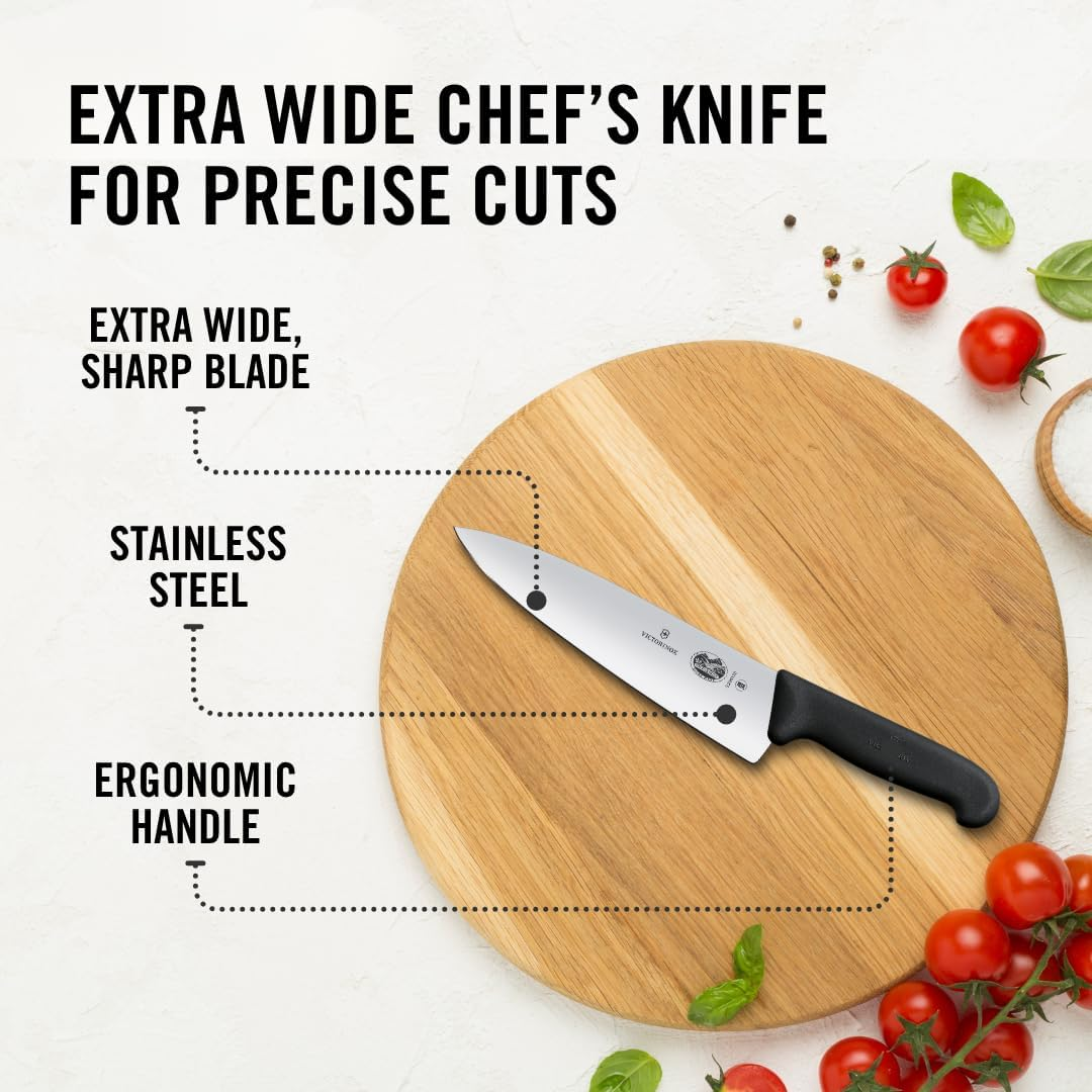 Victorinox 8 Inch Fibrox Pro Chef&rsquo;S Knife 40520, 47520, 45520 Frustration Free Packaging image number 6