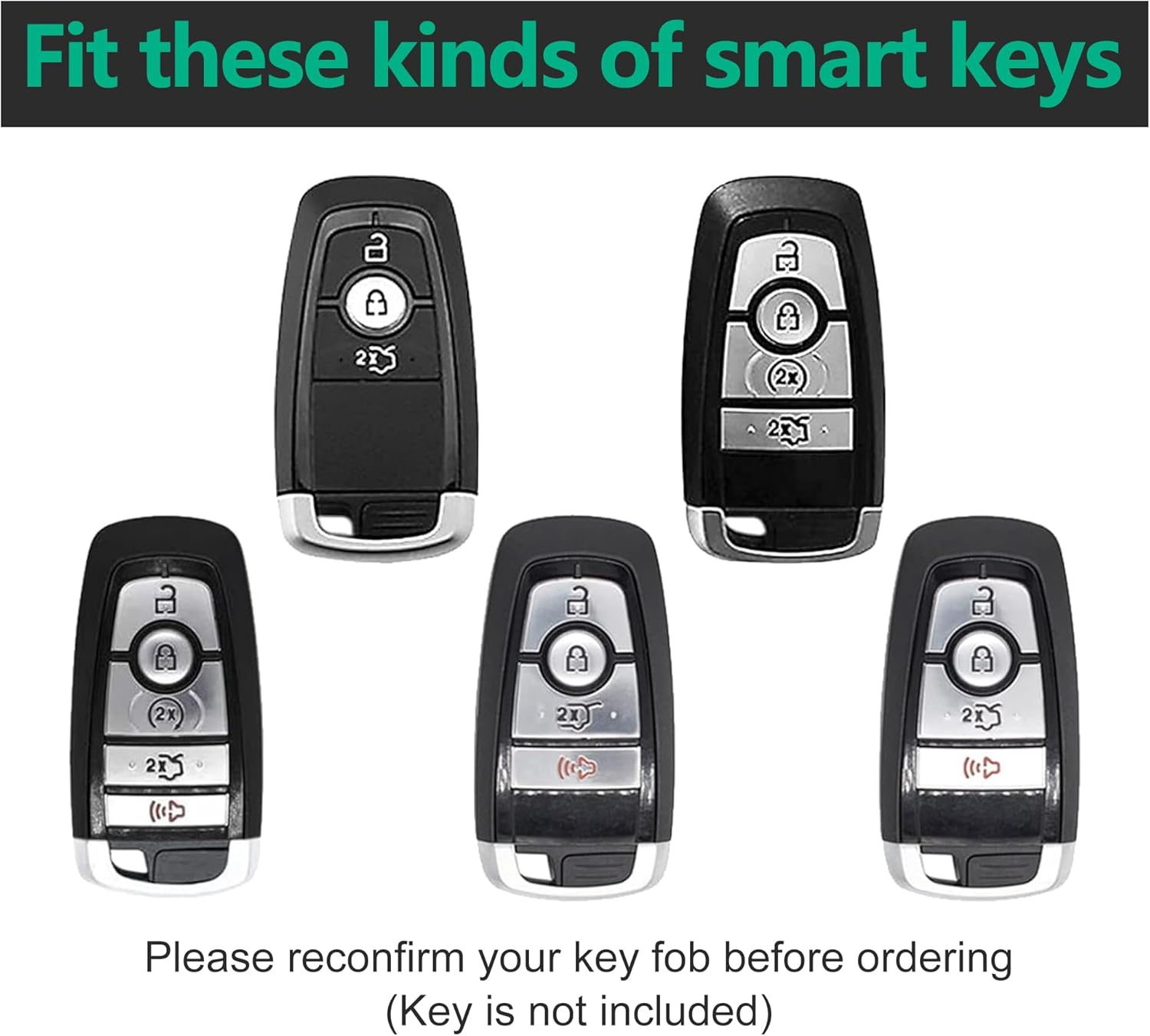 GT for Ford Key Fob Cover TPU Car Key Fob Case image number 5