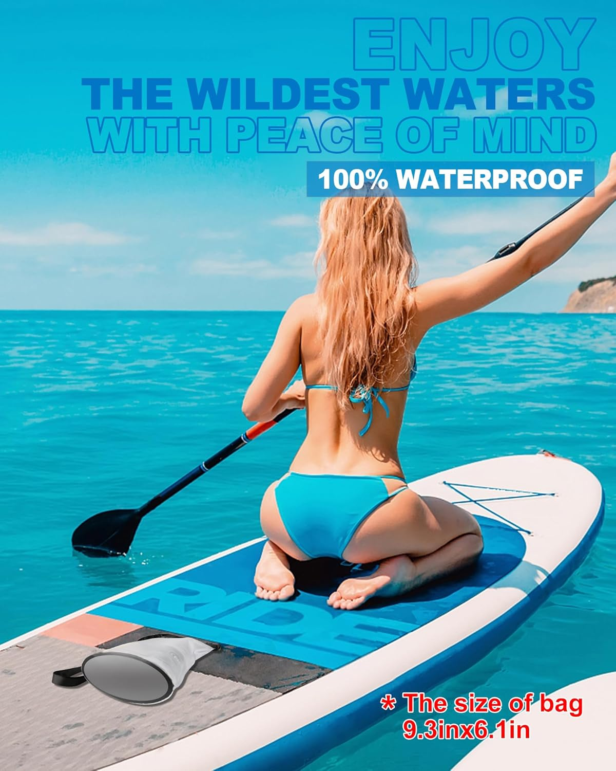 Waterproof Phone Pouch for Iphone 16 15 14 11 Pro Max & Galaxy S24 S21 - Floating Large Capacity Dry Bag Stores Sunscreen, Sunglasses - Oversized Waterproof Bag for Beach, Swimming, Kayaking image number 1