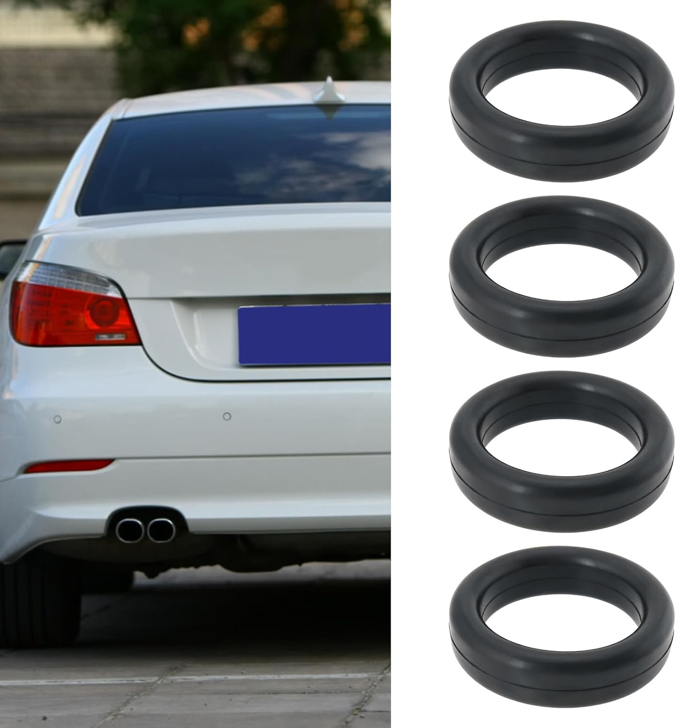 VGOL 4Pcs Car Muffler Exhaust Hanger Liner Exhaust Hanger EPDM Rubber 70Mm Outer Diameter 50Mm Inner Diameter for Hanging Exhaust Back Box image number 4