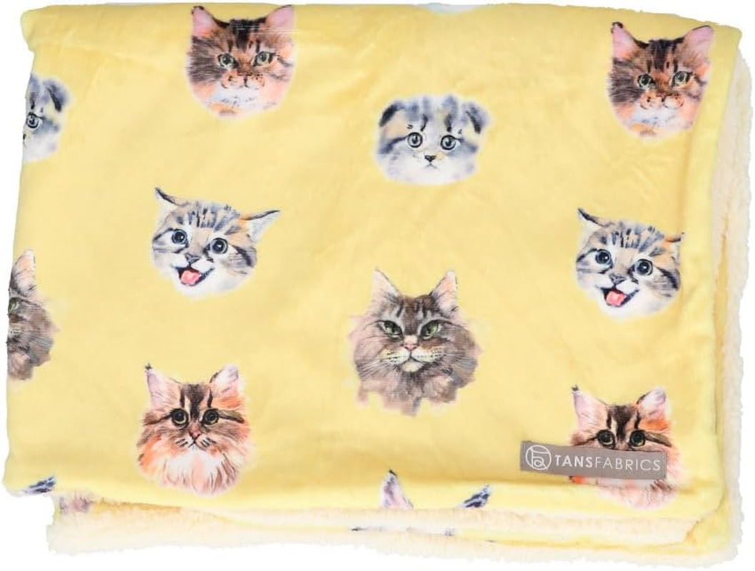 Key Stone Flannel Boa Blanket Market Funny Cat image number 4